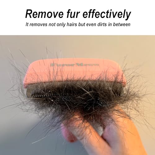 Pet Deshedding Tool with Curve Blade (Small / Pink)