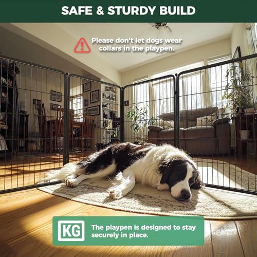 Homeplus Indoor Dog Playpen (Black / 40"H)