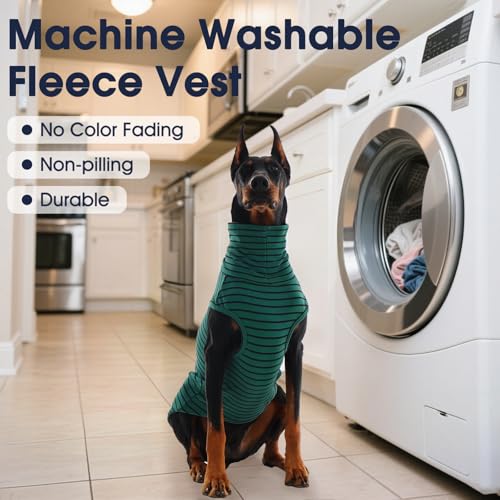 Small Dog Sweater (Medium / Green Stripes)