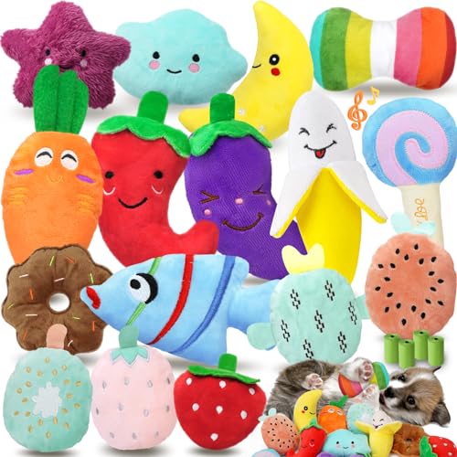 20 Pack Plush Squeaky Dog Toys for Small Dogs (Charming Squeaky Dog Toys)