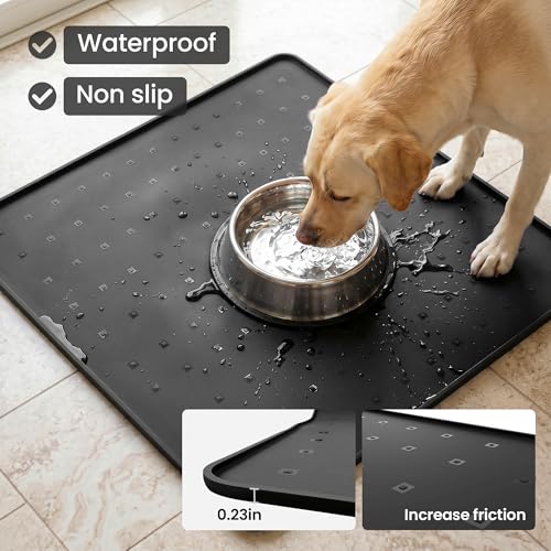 Silicone Pet Feeding Mat (black / 26*26)