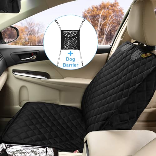 Deluxe Dog Seat Cover for Front Seat (Black-2 Pack)