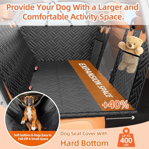 Back Seat Extender for Dogs (BLACK / L - For Car/Mid-Size SUV/Small Truck)
