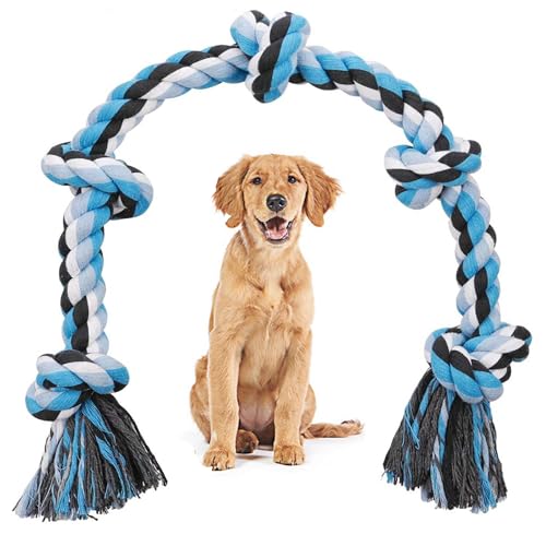 Dog Rope Toys for Large Dogs Aggressive Chewers (colorful-1PCS)
