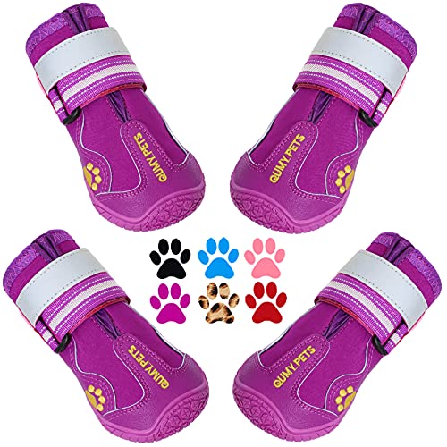 Dog Shoes for Hot Pavement (Size 1: 1.8''x2.3''(W*L) (Pack of 4))