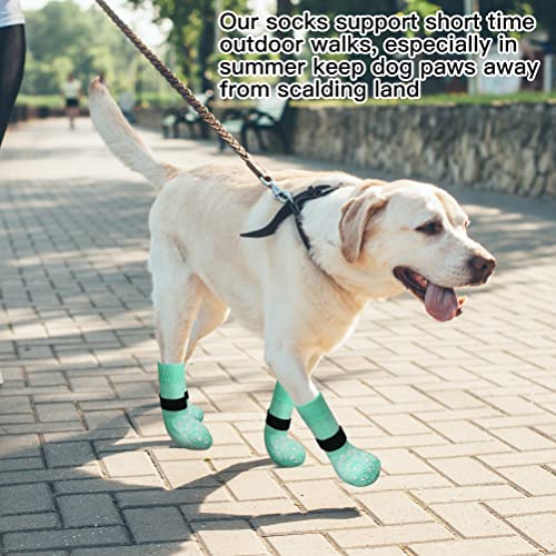 6PCS Anti Slip Dog Socks to Prevent Licking Paws (Small (6 Count) / Green Cyan)