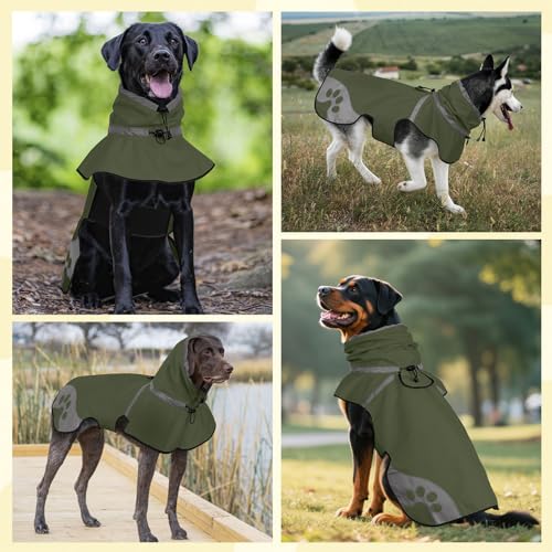 Dog Raincoat for Medium Dogs (Green / Medium)