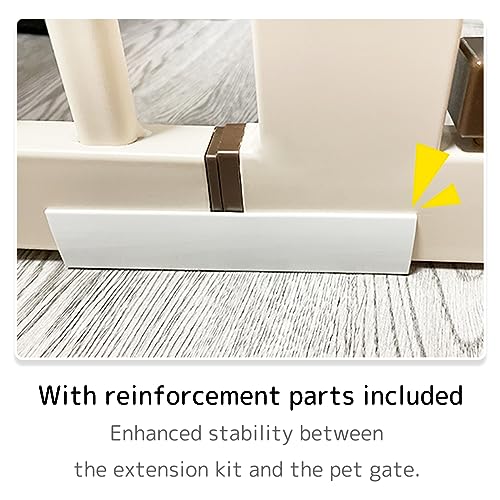 55.12" Extra Tall Pet Gate Extension Kit 16.73" Wide Cream (55.12" H-cream / 16.73" W, Extension)