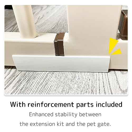 61.02" Extra Tall Pet Gate Extension Kit 8.27" Wide Cream (61.02" H-cream / 8.27" W, Extension)