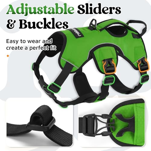 Escape Proof Dog Harness for Large (Green / Large)