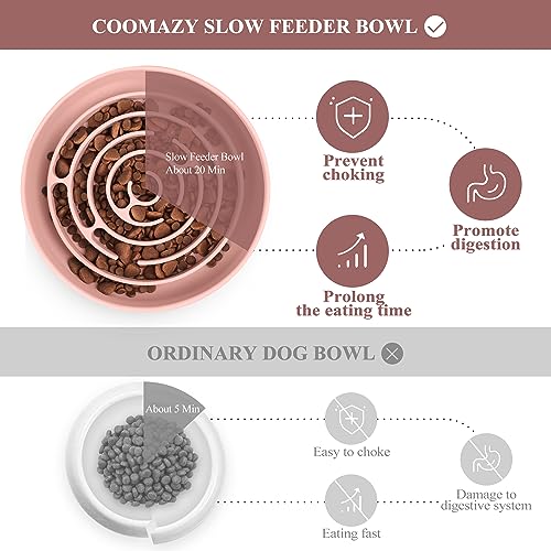 Slow Feeder Dog Bowls (Pink / L)