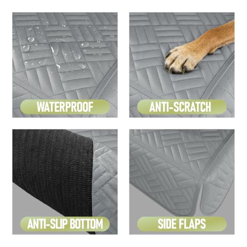 Dog Car Seat Cover for Back Seat (Grey / XL-60"W)
