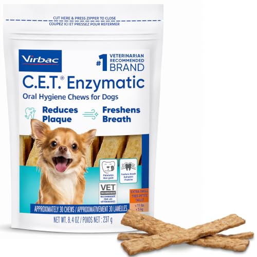 C.E.T. Enzymatic Oral Hygiene Chews for Dogs (Extra Small Under 11lbs)