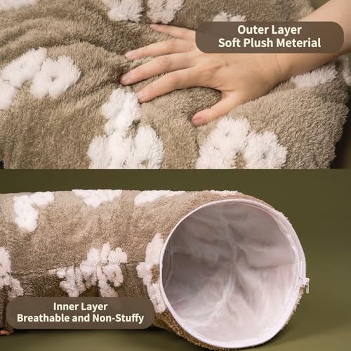 Cat Tunnel Bed with Soft Cushion for Indoor Cats and Kittens