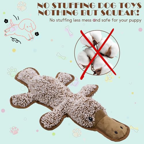 No Stuffing Dog Squeak Toys (Coffee)