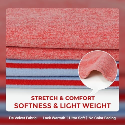 2Pack Dog Sweater for Large Dogs Soft Pet Coats Fleece Sweatshirt (XX-Large (32-55lbs) / 7# Stripe+red)