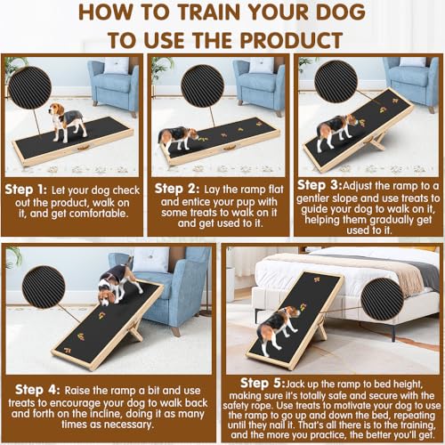 Dog Ramp for Couch with Non (39.37"L x 15.75"W x 1.97"H)