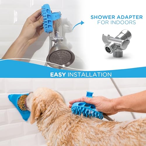 Dog Bath Brush Pro & Dog Shower Attachment (Large)