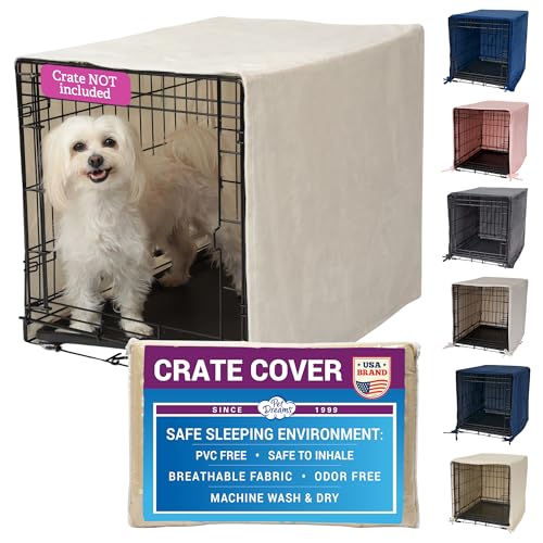 Dog Crate Cover (Ivory / 18.0"L x 12.0"W x 14.0"H)