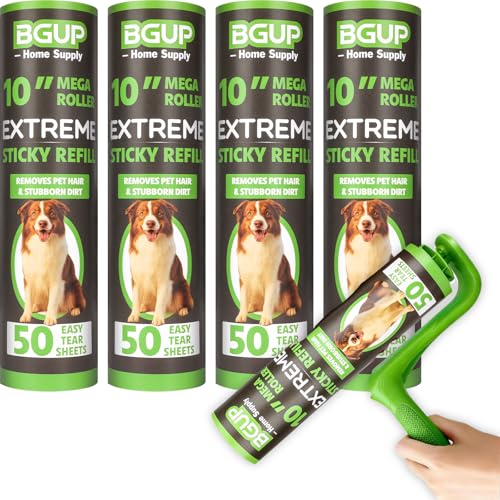 10 Inch Lint Roller Refills (4 Rolls 200 Sheets)
