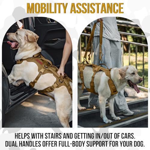 Multi Function Dog Lift Harness (Brown / Medium)