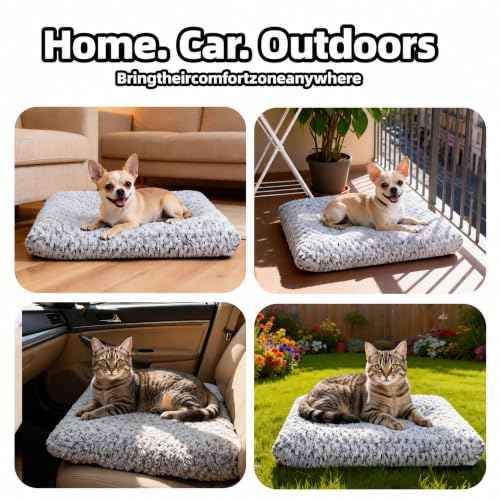 Dog Bed Small Size (Light Grey / 17"L x 14"W x 2"Th)