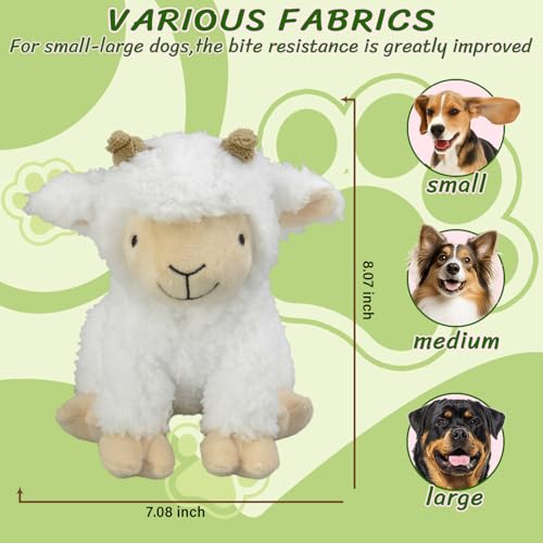 Squeaky Stuffed Dog Toys (White)