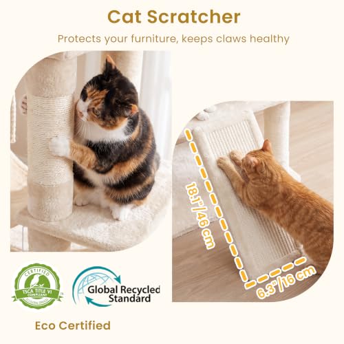 Tall Cat Tree 78 (Beige / 70 inch)