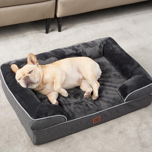 Orthopedic Dog Beds Large Sized Dog (Dark Grey / 36.0"l X 27.0"w X 6.5"th)