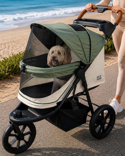 No Zip AT3 Pet Stroller for Cats (Sea Side)