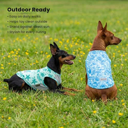 2 Pack Marine UPF 50+ UV Sun Protection Dog Shirt (X-Small / Marine)