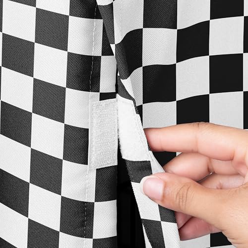 36in. Medium Dog Crate Cover (Black and White Checkered / 36.0"L x 23.5"W x 24.0"H)