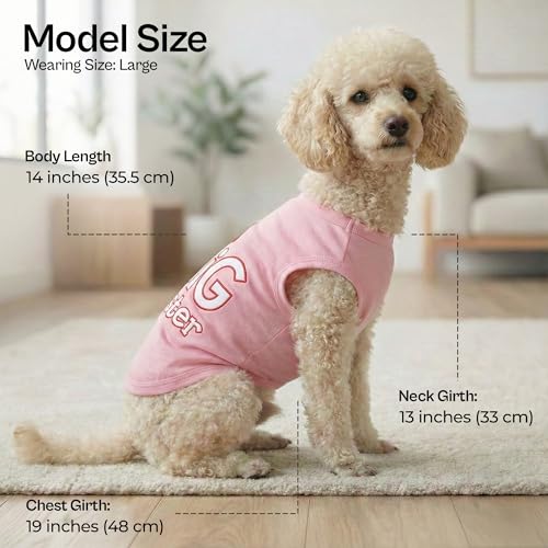 Dog Shirt 100% Cotton Shirts for Large Dogs (Large (12-18lbs))