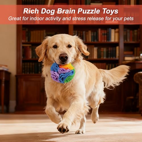 Snuffle Ball for Dogs (Bright Rainbow / Small)