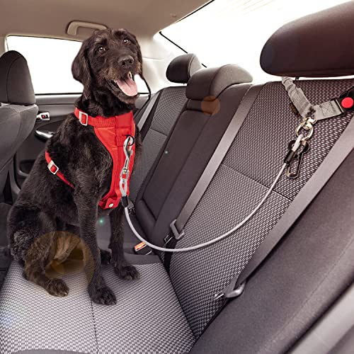 Chew Proof Dog Car Seat Belt (Gray / 2 Pack)