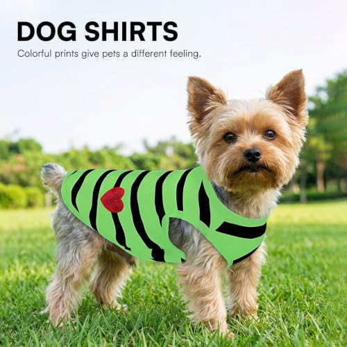 Dog Striped Shirts for Large Dogs (Green-Vest / X-Large)