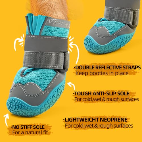Dog Boots for Large Dogs (Blue / Width 2.75 Inch)
