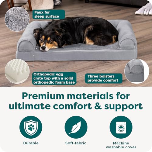 Orthopedic Dog Bed for Large (Large / Gray)