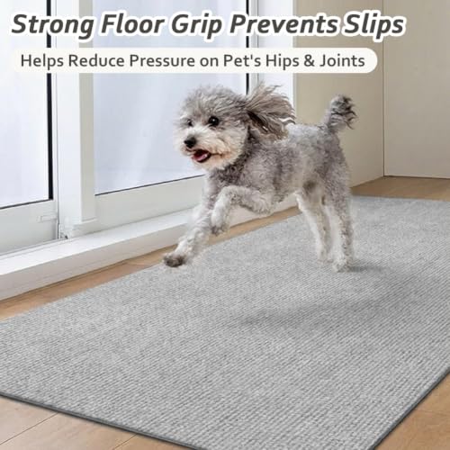 Cat Litter Mat for Litter Box (Gray / 35"L x 24"W)