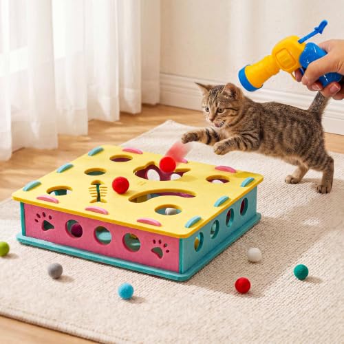 21 Pcs Interactive Cat Toys for Indoor Cats (Modern (only puzzle box))