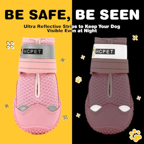 Dog Shoes for Dogs (Pink / Width 1.77 in)