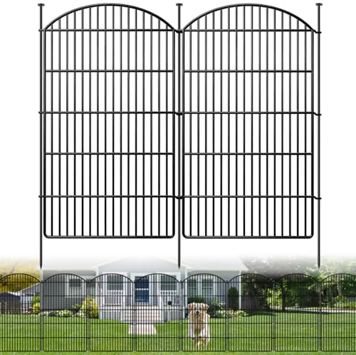 10 Panels Decorative Garden Metal Fence (48in(H) X 24ft(L))