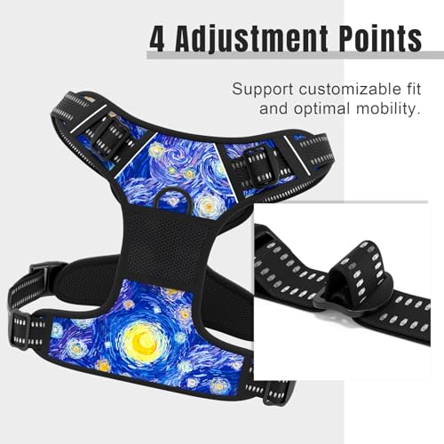 No Pull Dog Harness (Van Gogh Starry Night / X-Large)