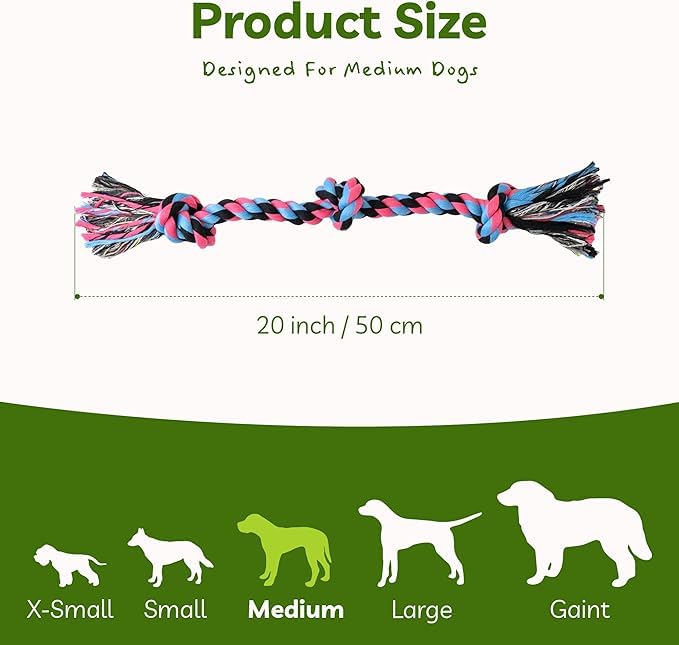 Dog Rope Toy for for Medium Dogs (1 Pack-Medium / Medium)
