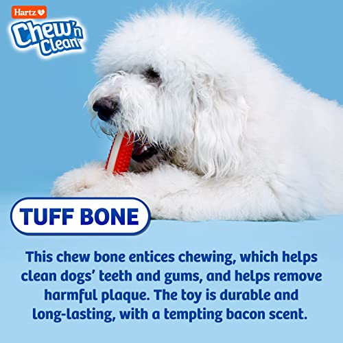 Chew 'N Clean Tuff Bone Bacon Scented Dental Dog Chew Toy (Extra Large / blue, orange)
