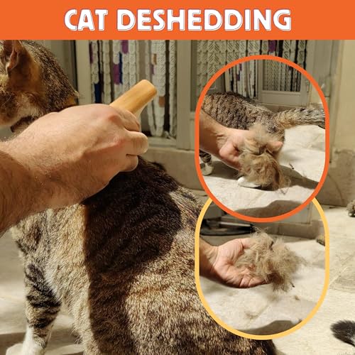 JoPets Professional Wood Deshedding & Undercoat shedding brush for Dogs