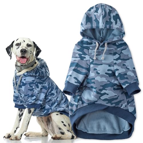 Rocky II Dog Hoodie (Navy Camo / Medium (20-45 lbs))