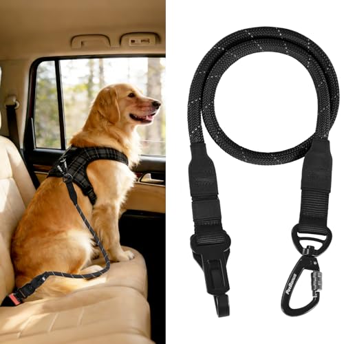 Dog Seat Belt for Car (Black / 1 Pack)