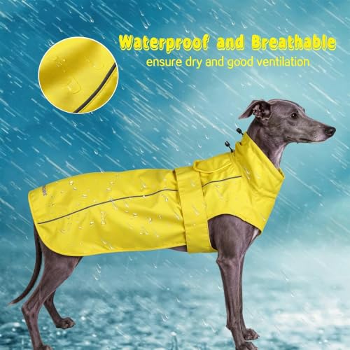 Adjustable Waterproof Dog Raincoat for Dogs (Yellow / Small(9-13lb))