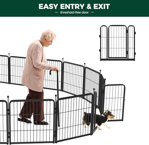 Rollick Dog Playpen with Divider Connectors (Black / 24"H)